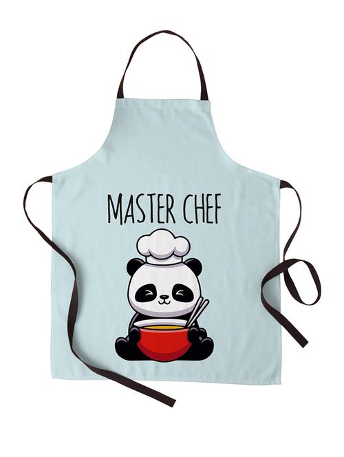 master chef panda printed canvas cotton kitchen apron for women/men (55 cms x 81 cms) - 18567670 - Very Small Image - 1