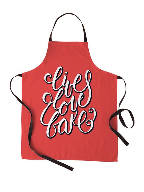 lives love bake printed canvas cotton kitchen apron for women/men (55 cms x 81 cms) - 18567708 - Very Small Image - 1