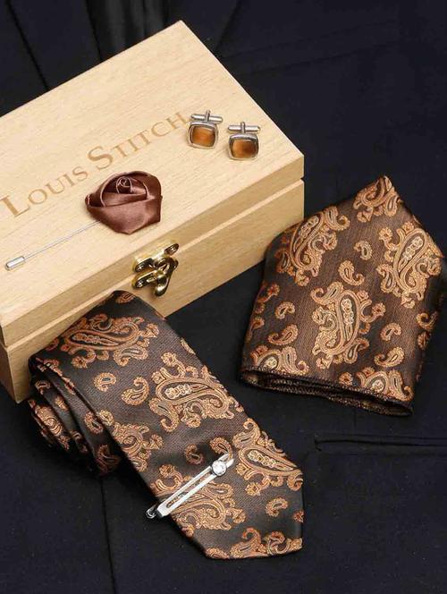 self design tie combo set - 18568406 - Very Small Image - 1