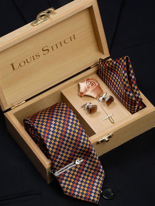 self design tie combo set - 18568423 - Very Small Image - 1