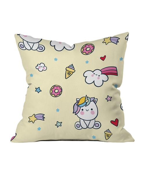 crazy corner yellow printed cushion ( 12 x 12 inches ) - 18569002 - Very Small Image - 1