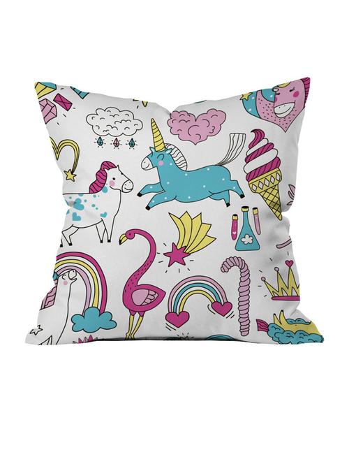 crazy corner white printed cushion ( 12 x 12 inches ) - 18569006 - Very Small Image - 1