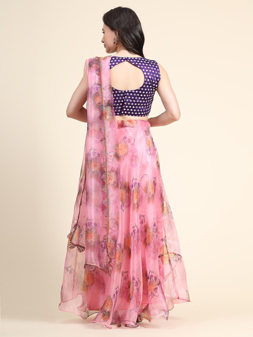 floral printed lehenga choli with dupatta - 18570722 - Standard Image - 5