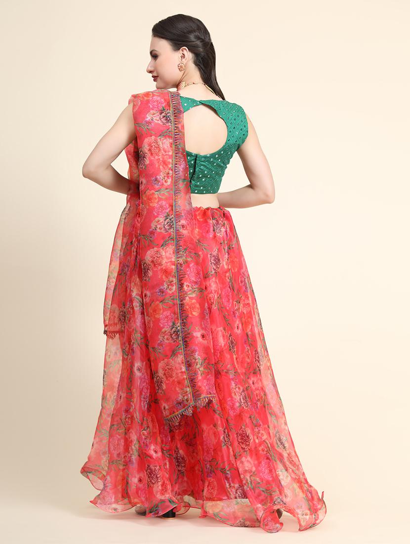 floral printed lehenga choli with dupatta - 18570723 - Standard Image - 4