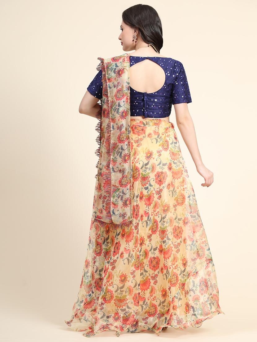 floral printed lehenga choli with dupatta - 18570724 - Zoom Image - 3