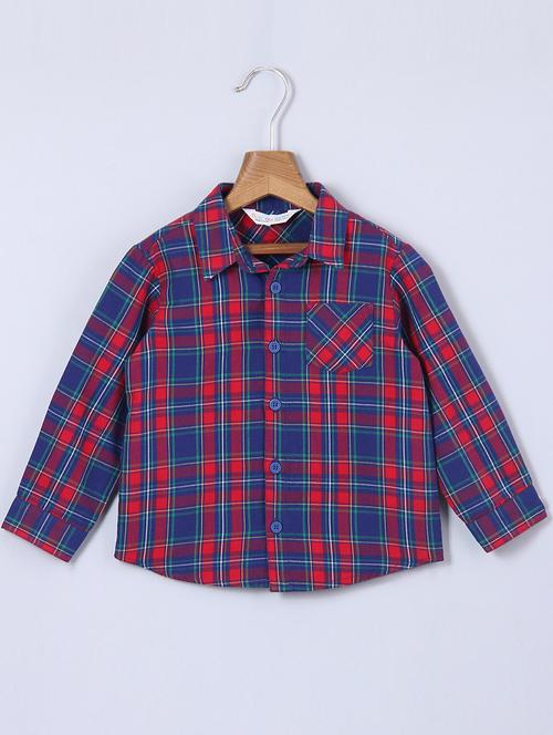 boys long sleeved checkered shirt - 18570787 - Very Small Image - 1
