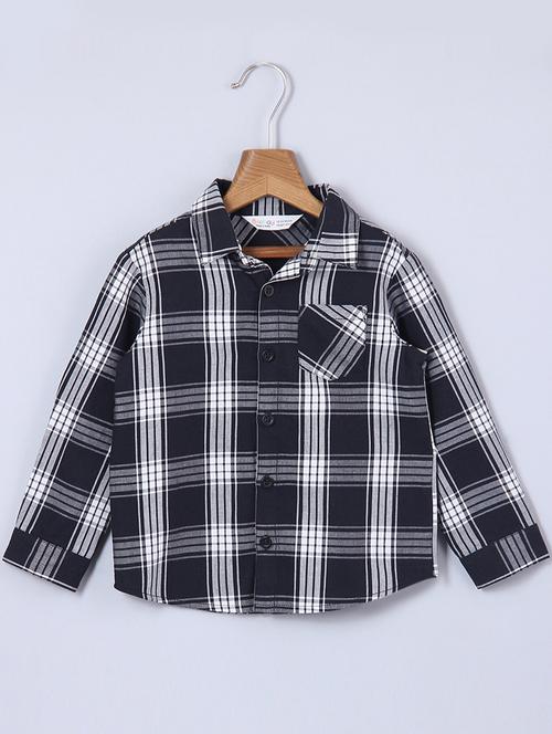 boys long sleeved checkered shirt - 18570788 - Very Small Image - 1