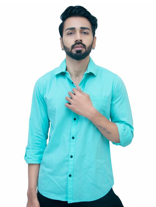 solid casual shirt - 18573334 - Very Small Image - 1