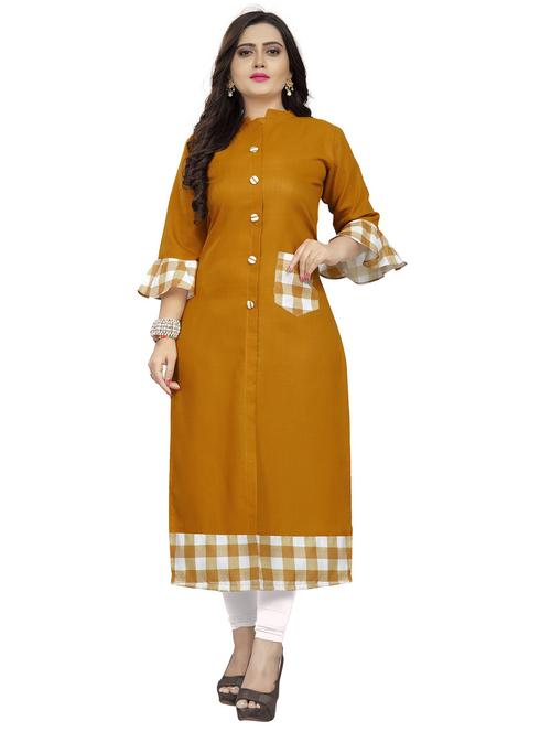 check print straight kurta - 18574329 - Very Small Image - 1