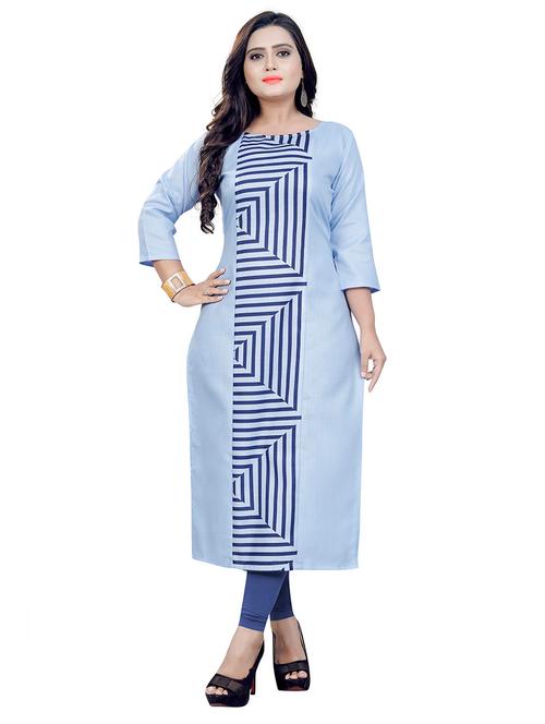 printed straight kurta - 18574492 - Very Small Image - 1