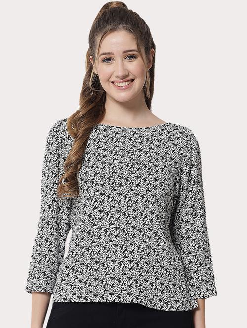 women's straight boat neck top - 18575096 - Very Small Image - 1