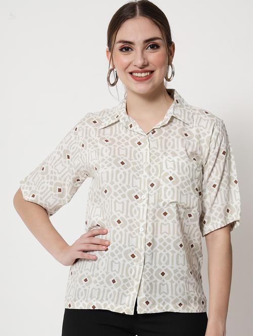 button up printed shirt - 18575124 - Very Small Image - 1