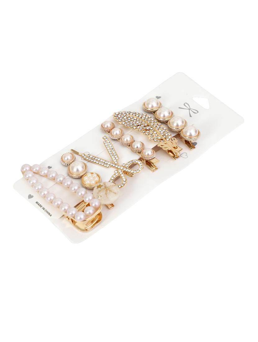 multi colored cotton blend hair pin/clips - 18575404 - Zoom Image - 2