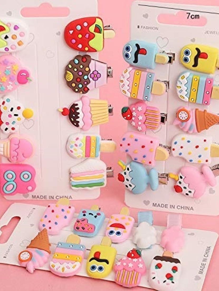 multi colored cotton blend hair pin/clips - 18575450 - Zoom Image - 2