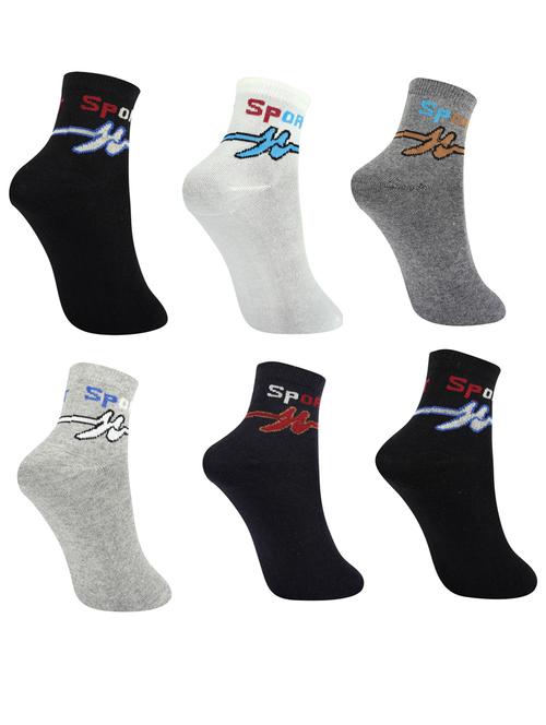 multi colored above ankle length socks combo - 18575482 - Very Small Image - 1