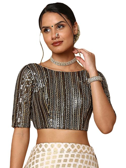 black silk embroidered blouse - 18575658 - Very Small Image - 1