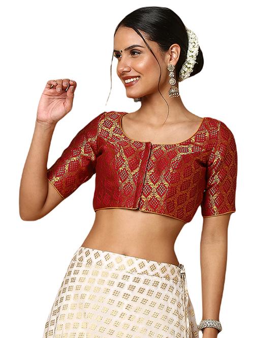 red silk regular blouse - 18575674 - Very Small Image - 1