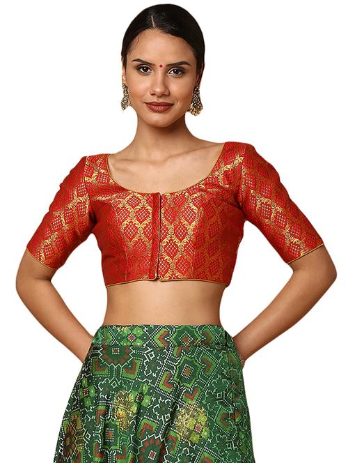red silk regular blouse - 18575675 - Very Small Image - 1