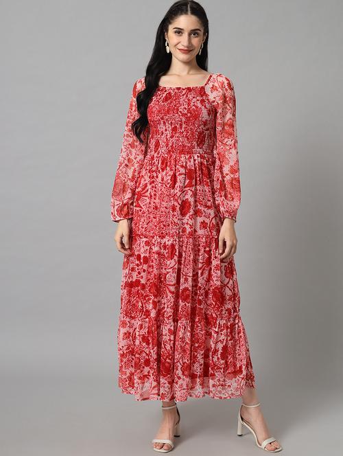 women's tiered dress floral dress - 18575762 - Very Small Image - 1