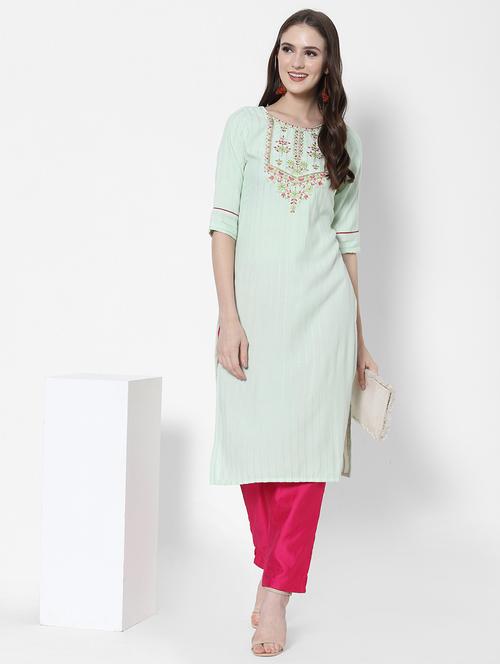 women's straight kurta - 18577765 - Very Small Image - 1