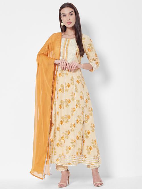 printed suit set with dupatta - 18577842 - Very Small Image - 1