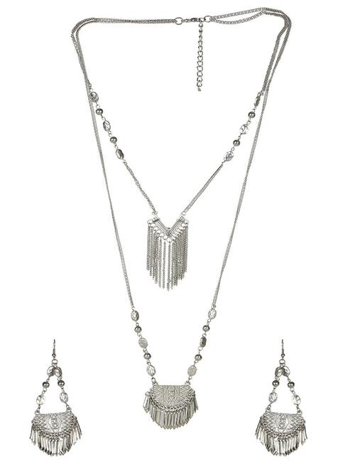 silver metal chain necklace - 18578270 - Very Small Image - 1