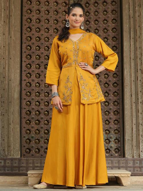 sequined stitched lehenga choli with dupatta - 18579119 - Very Small Image - 1