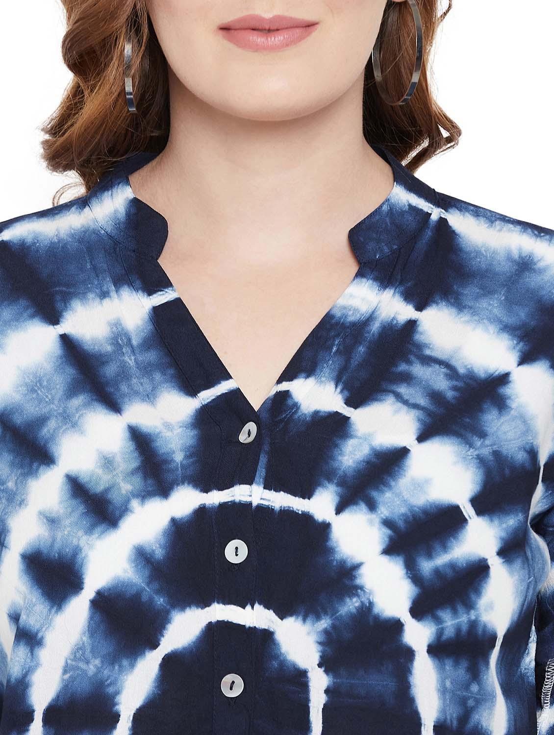 blue rayon regular shirt - 18579223 - Standard Image - 5