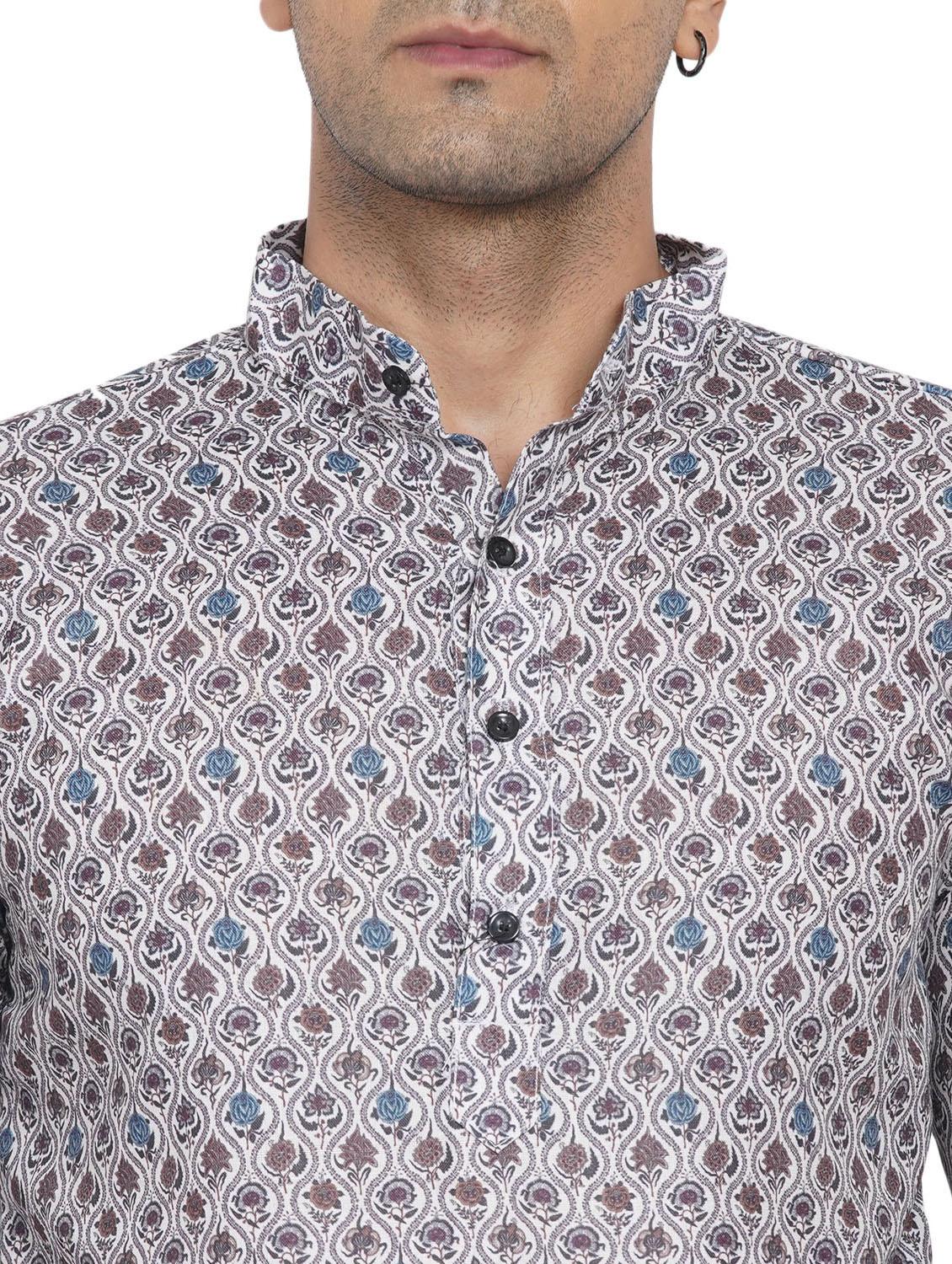 printed short kurta - 18582752 - Zoom Image - 4