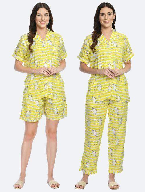 pack of 2 printed nightwear combo set  - 18584770 - Very Small Image - 1