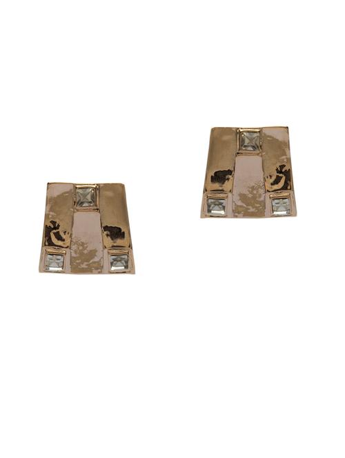 gold metal studs earring - 18585006 - Very Small Image - 1