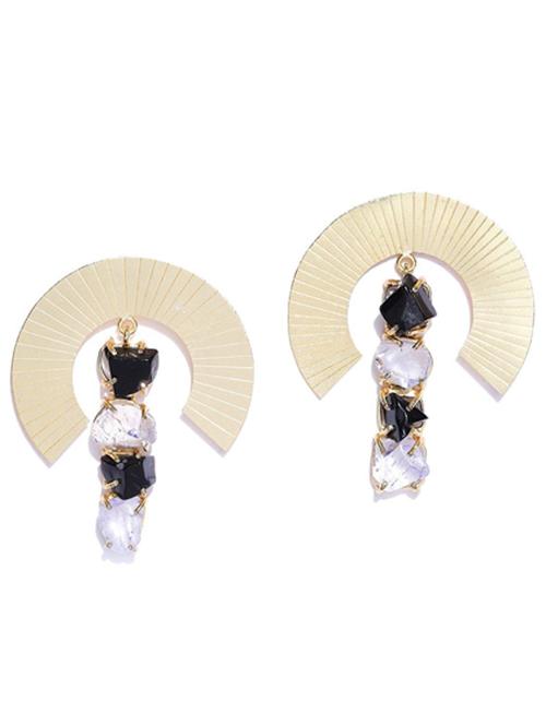 gold metal drop earring - 18585275 - Very Small Image - 1