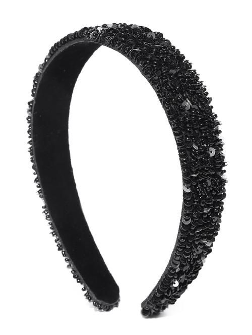 blueberry black sequins embellished hair band - 18585462 - Very Small Image - 1
