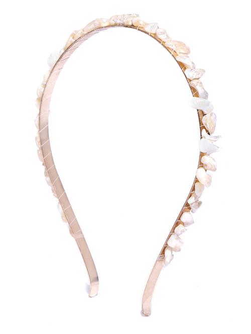 blueberry golden natural sea pearl embellished hairband - 18585486 - Very Small Image - 1