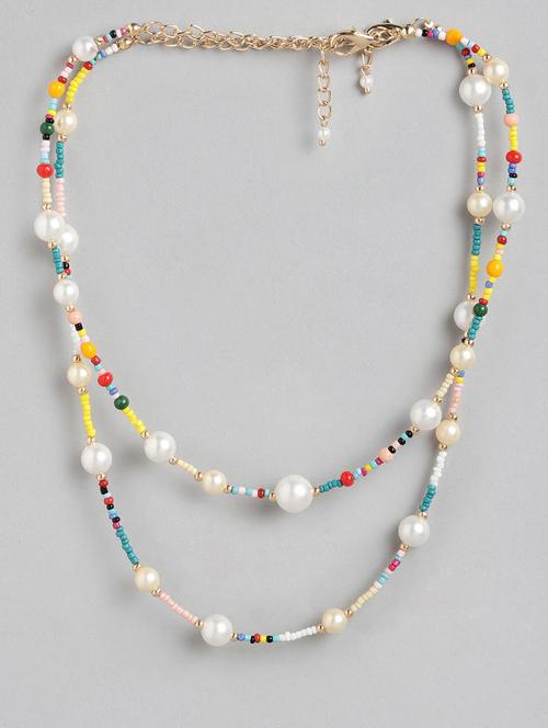 multi colored metal choker necklace - 18585840 - Very Small Image - 1