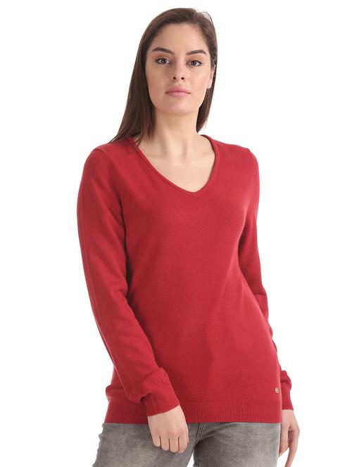 red acrylic pullover - 18586237 - Very Small Image - 1