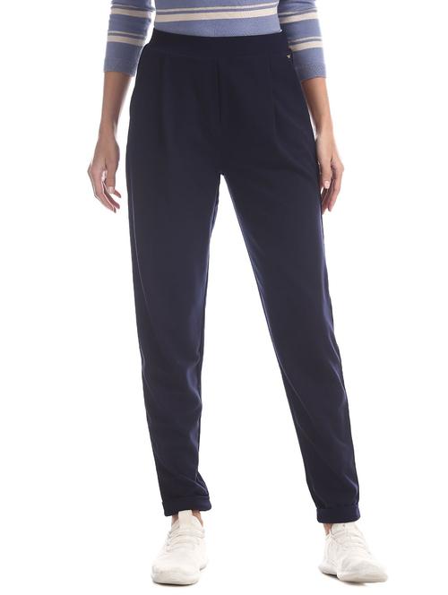 women solid pleated tailored pants - 18586449 - Very Small Image - 1