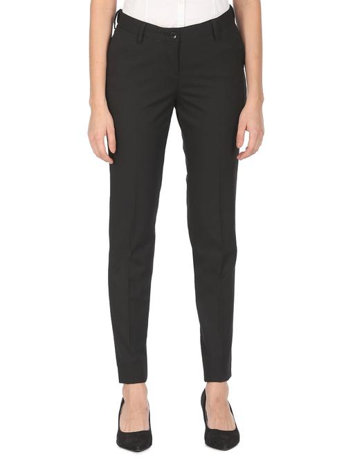 black solid formal trouser - 18586455 - Very Small Image - 1