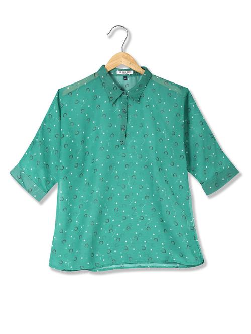 women's straight collared top - 18586712 - Very Small Image - 1