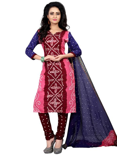 printed unstitched suit set  - 18587385 - Very Small Image - 1