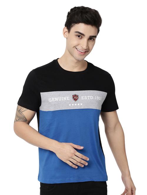 crew neck color blocked t-shirt - 18588637 - Very Small Image - 1