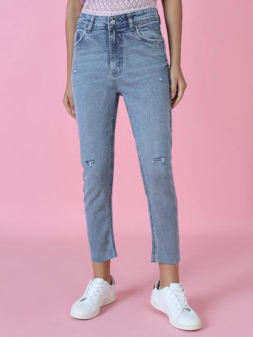 women's distress slim fit jeans - 18589078 - Very Small Image - 1