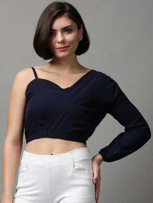 women's crop sweetheart neck top - 18589186 - Very Small Image - 1