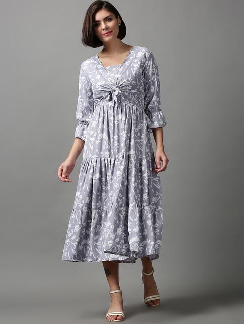 women's tiered dress floral dress - 18590890 - Very Small Image - 1