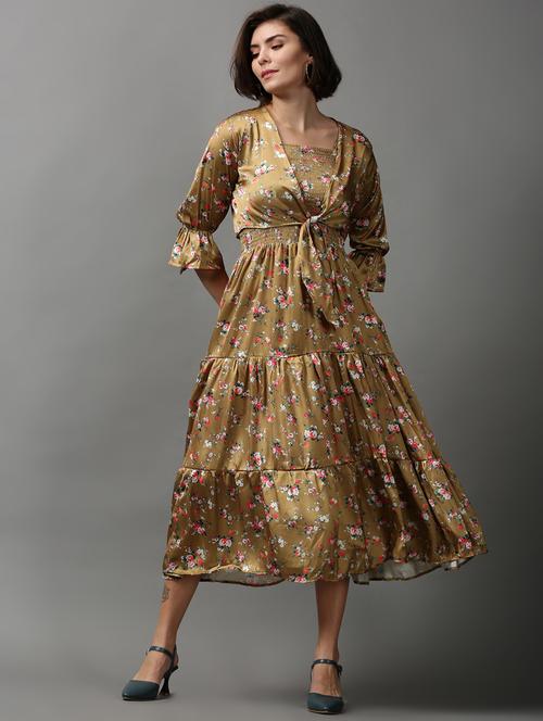 Women's Tiered Dress Floral Dress - 18590905 - Very Small Image - 1
