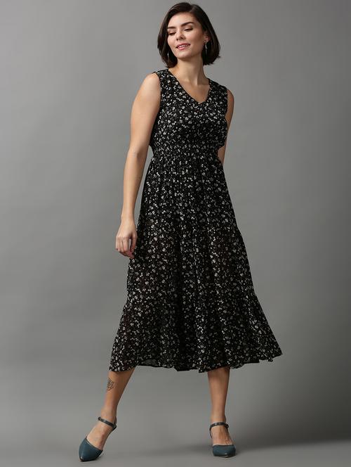 women's tiered dress floral dress - 18590927 - Very Small Image - 1