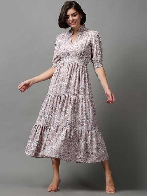 women's tiered dress floral dress - 18590937 - Very Small Image - 1