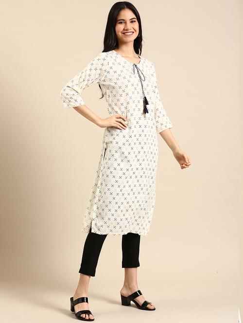 Women's Straight Kurta - 18591136 - Very Small Image - 1