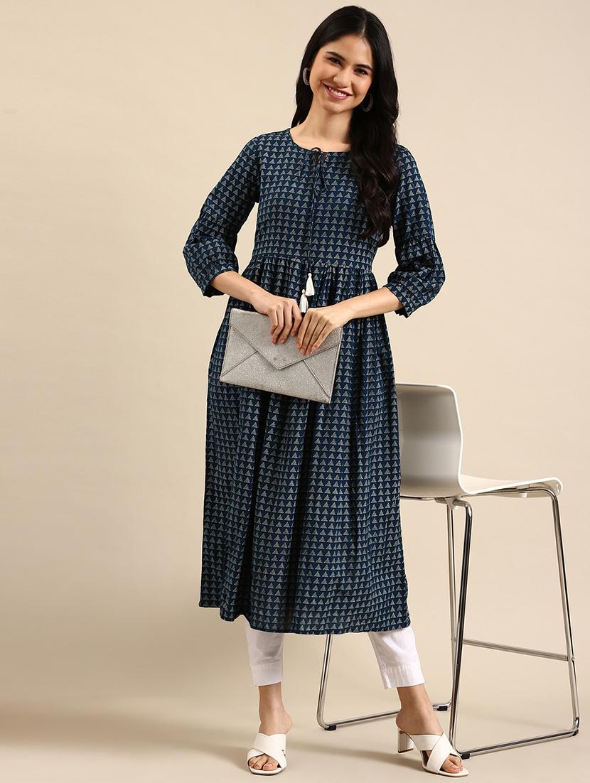 women's flared kurta - 18591181 - Zoom Image - 2