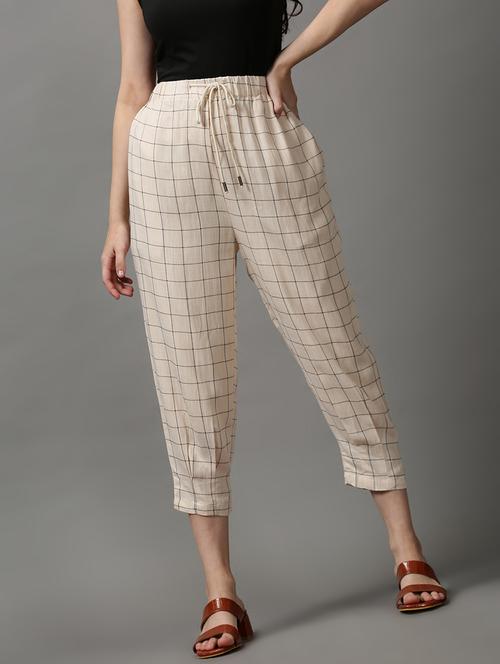 drawstring waist checkered jogger  - 18591556 - Very Small Image - 1